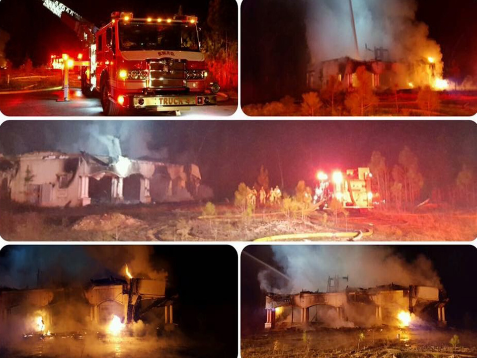 Structure fire collage